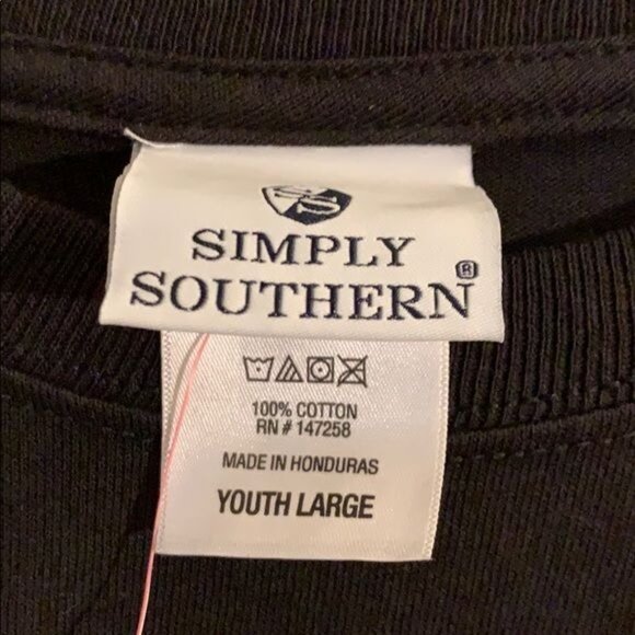 Simply Southern Collection Long Sleeves Size L Youth, Black with Logo/Print - Picture 4 of 6